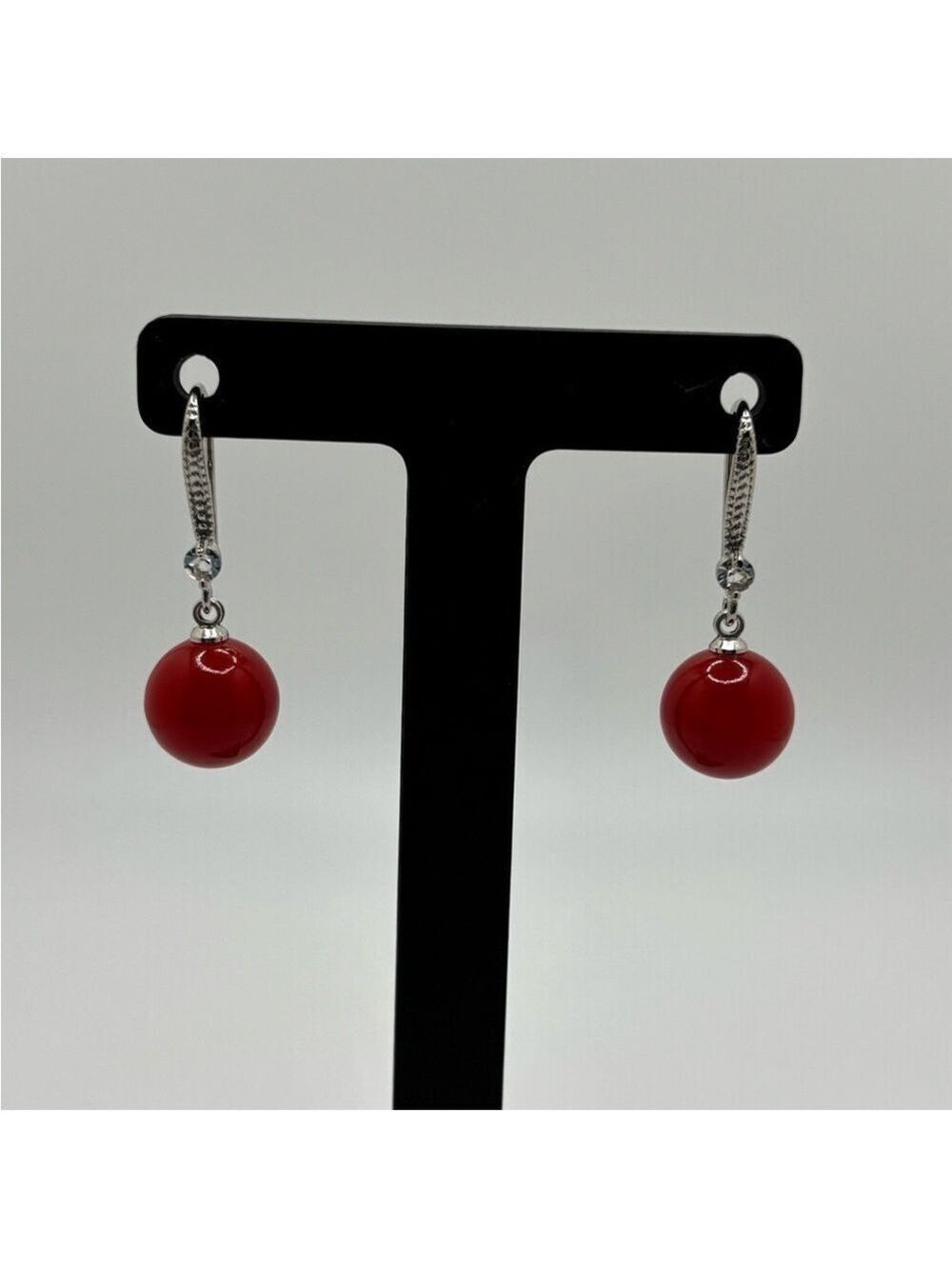 Elegant Red Drop Earrings